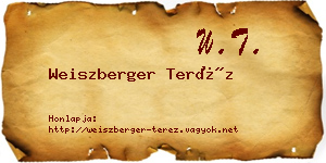 Weiszberger Teréz névjegykártya